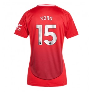 Manchester United Leny Yoro #15 Dámské Domácí Dres 2024-25 Krátký Rukáv